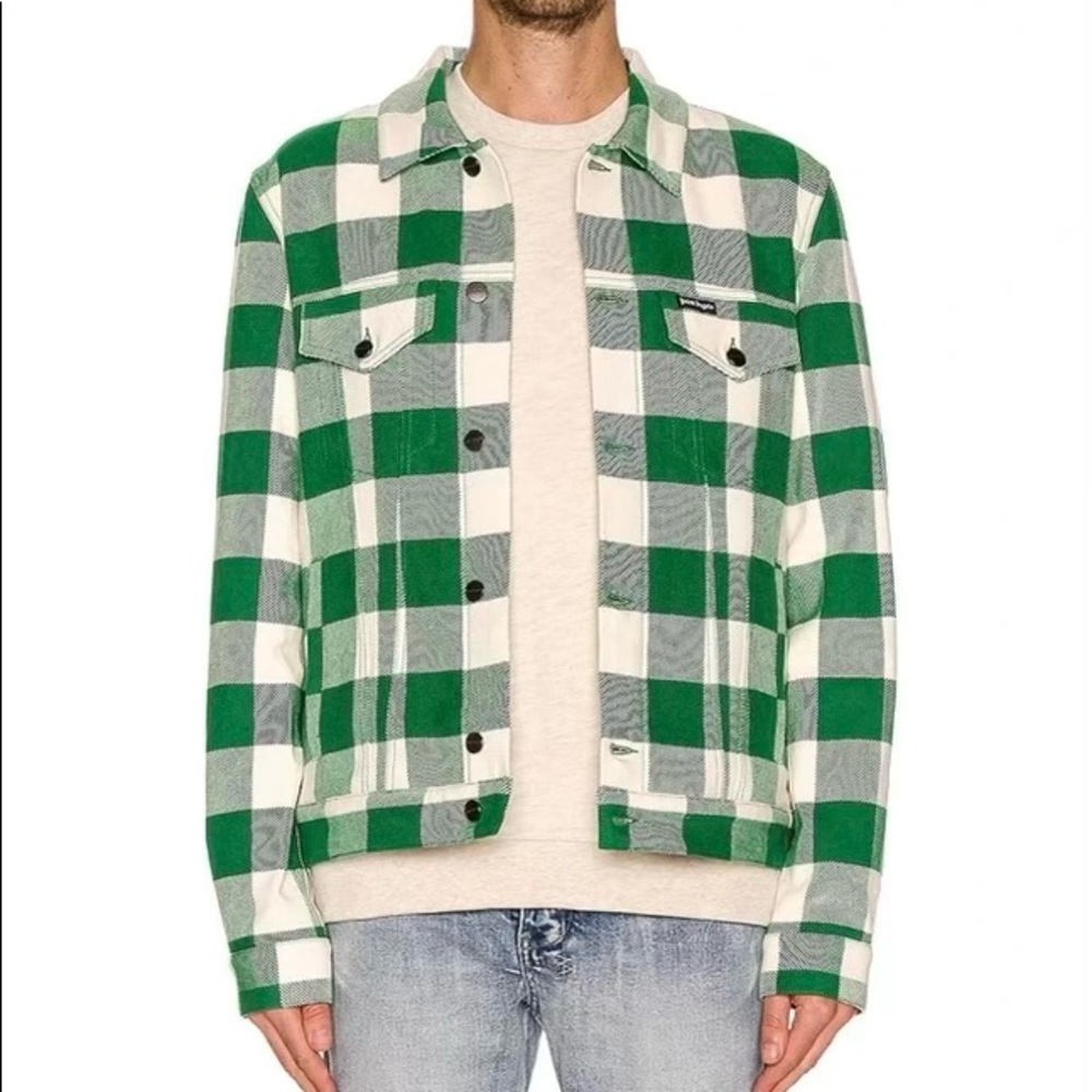 Palm Angels Jacket Plaid Checkered Button Up Flannel
